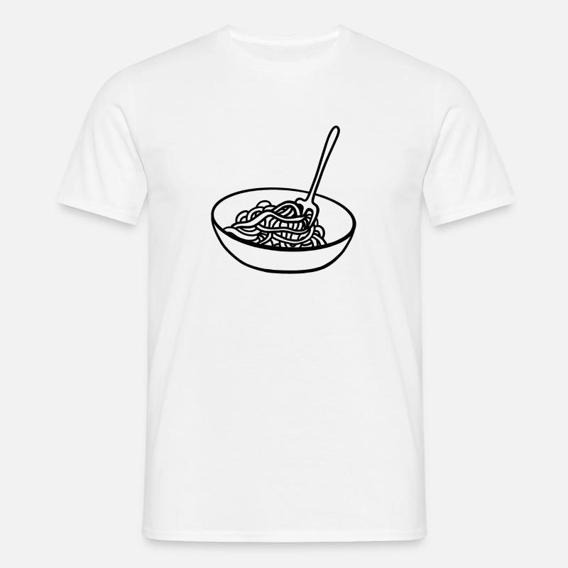 Teller Spaghetti - Männer T-Shirt - Weiß