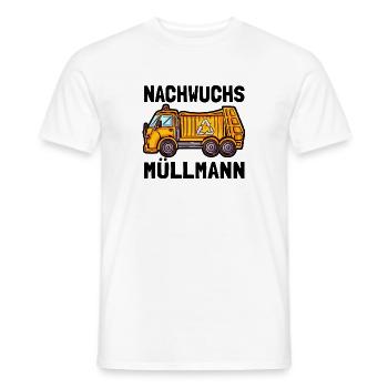 Nachwuchs Müllmann Müllwagen - Männer T-Shirt - Weiß - Vorne - AI Model Male 178 dark (178cm)