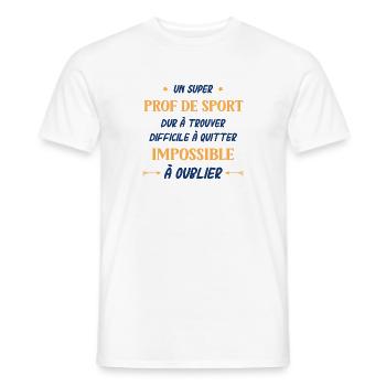 Un super prof de sport - T-shirt homme - blanc - Devant - AI Model Male 178 dark (178cm)