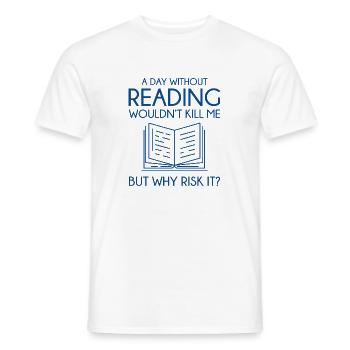 Lesen - Männer T-Shirt - Weiß - Vorne - AI Model Male 178 dark (178cm)