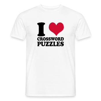 Mots croisés J’adore les mots croisés - T-shirt homme - blanc - Devant - AI Model Male 178 dark (178cm)