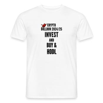 Krypto Bitcoin Altcoin Bullrun 2024 25 HODL IT - Männer T-Shirt - Weiß - Vorne - AI Model Male 178 dark (178cm)