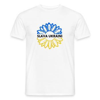 Slava ukraini - Männer T-Shirt - Weiß - Vorne - AI Model Male 178 dark (178cm)