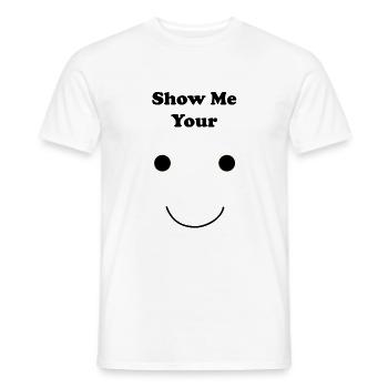 t shirt01 - Men's T-Shirt - white - Front - AI Model Male 178 dark (178cm)
