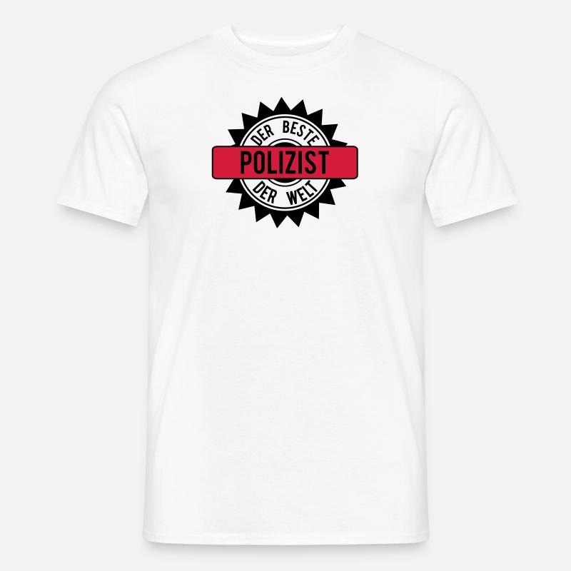 der beste polizist 2c - Männer T-Shirt - Weiß