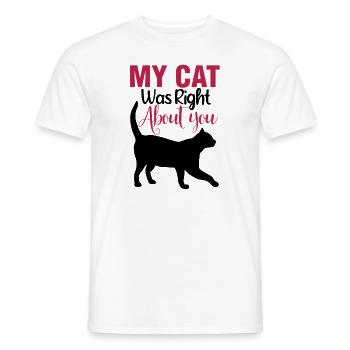 Chat noir mignon - T-shirt homme - blanc - Devant - AI Model Male 178 dark (178cm)