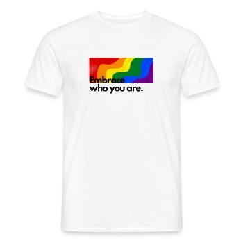 Embrace who you are - T-shirt homme - blanc - Devant - AI Model Male 178 dark (178cm)