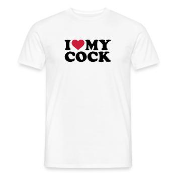 Penis - Männer T-Shirt - Weiß - Vorne - AI Model Male 178 dark (178cm)