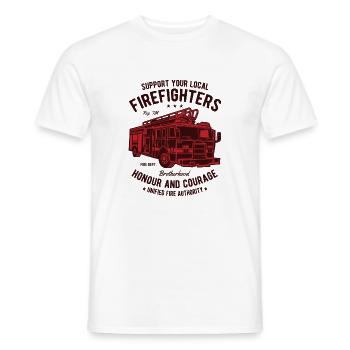 Fire Fighters Truck Honour And Courage - Männer T-Shirt - Weiß - Vorne - AI Model Male 178 dark (178cm)