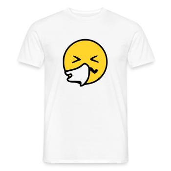 Emoji niesen Skizze Farbe - Männer T-Shirt - Weiß - Vorne - AI Model Male 178 dark (178cm)