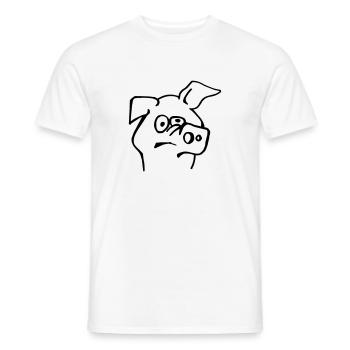 Blöde Sau - Männer T-Shirt - Weiß - Vorne - AI Model Male 178 dark (178cm)