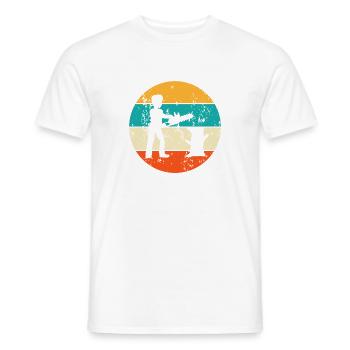 Holzfäller Baumfäller Motorsäge Kettensäge - Männer T-Shirt - Weiß - Vorne - AI Model Male 178 dark (178cm)