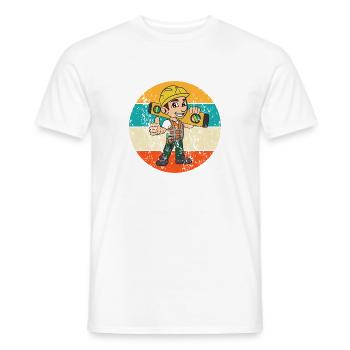 Bauarbeiter Wasserwaage Bauen Strassenbau - Männer T-Shirt - Weiß - Vorne - AI Model Male 178 dark (178cm)