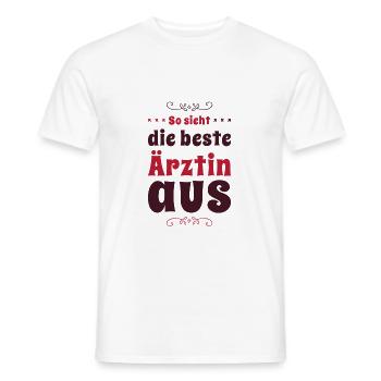 This is what the best doctor looks like. Gift - Men's T-Shirt - white - Front - AI Model Male 178 dark (178cm)