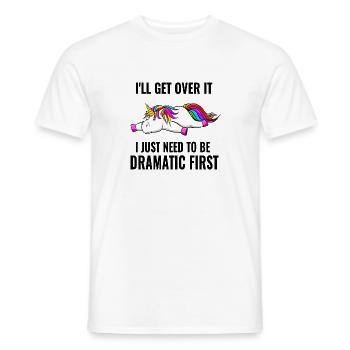 Je vais m'en remettre drôle en disant cadeau de licorne - T-shirt homme - blanc - Devant - AI Model Male 178 dark (178cm)