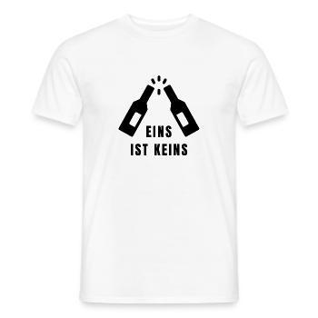 EINS IST KEINS - Lustiges Bier T-Shirt Motiv black - Männer T-Shirt - Weiß - Vorne - AI Model Male 178 dark (178cm)