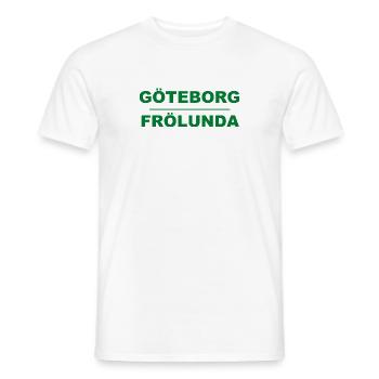 Göteborg Frölunda – Design vert-noir - T-shirt homme - blanc - Devant - AI Model Male 178 dark (178cm)