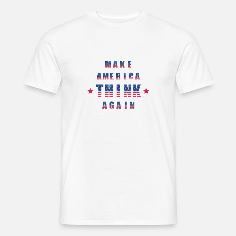 make america think again - Männer T-Shirt - Weiß