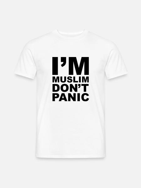I'm Muslim Don't Panic - Männer T-Shirt - Weiß