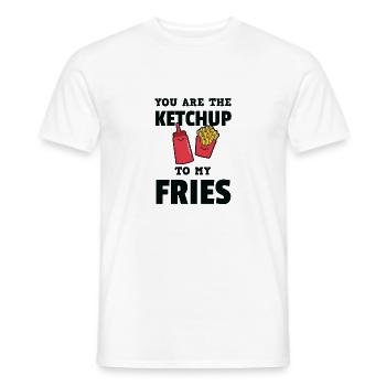 Funny You are the Ketchup to My Fries T-Shirt - Men's T-Shirt - white - Front - AI Model Male 178 dark (178cm)