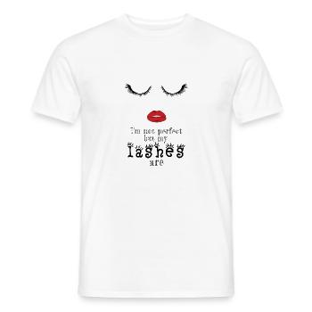 Perfect Eye Lashes - Men's T-Shirt - white - Front - AI Model Male 178 dark (178cm)