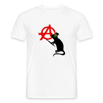 punk rock rat - Men's T-Shirt - white - Front - AI Model Male 178 dark (178cm)