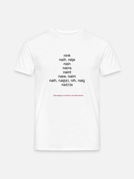 neen westvlaams - Heren T-shirt - wit