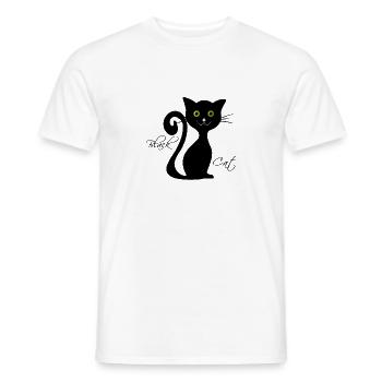 Schwarze Katze - Männer T-Shirt - Weiß - Vorne - AI Model Male 178 dark (178cm)