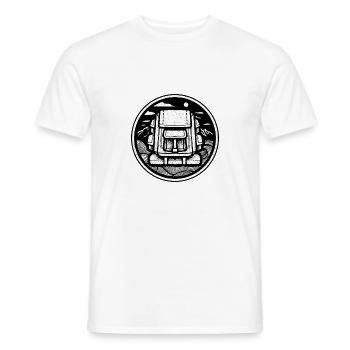 sac à dos - T-shirt homme - blanc - Devant - AI Model Male 178 dark (178cm)