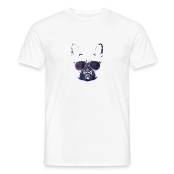 Frenchie French Bulldog Neon All Gift - Men's T-Shirt - white - Front - AI Model Male 178 dark (178cm)