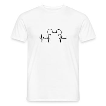 Maus Herzschlag Tier Geschenk Mäuse - Männer T-Shirt - Weiß - Vorne - AI Model Male 178 dark (178cm)