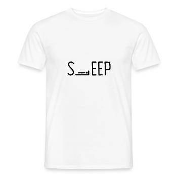 Sommeil sommeil - T-shirt homme - blanc - Devant - AI Model Male 178 dark (178cm)
