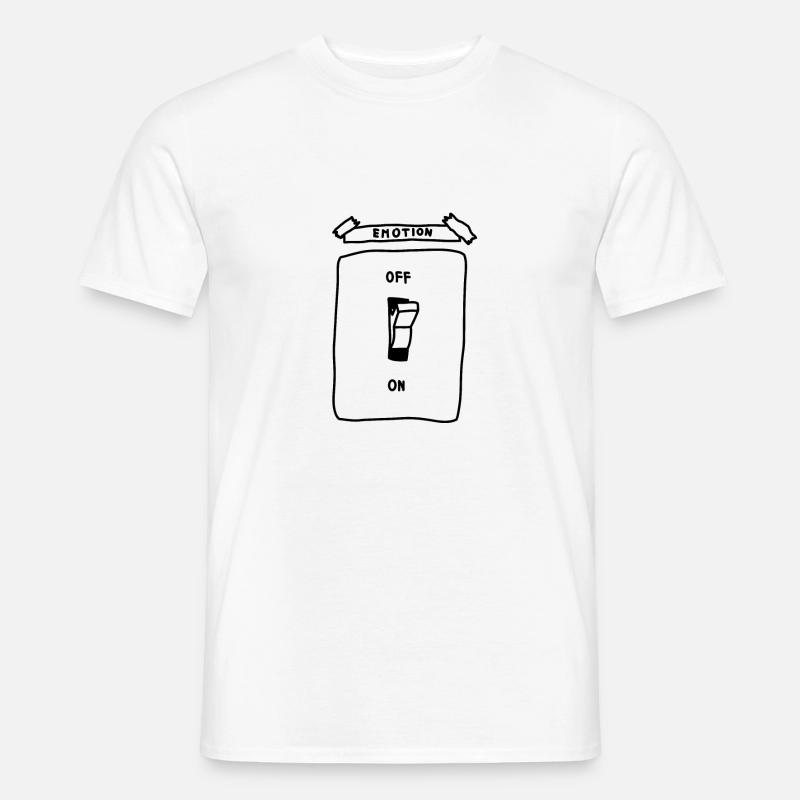 emotion on off / an aus - Männer T-Shirt - Weiß