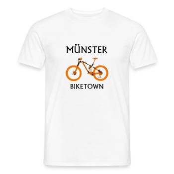 Münster la ville du vélo - T-shirt homme - blanc - Devant - AI Model Male 178 dark (178cm)