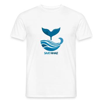 Wal - Männer T-Shirt - Weiß - Vorne - AI Model Male 178 dark (178cm)