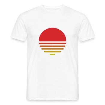 Coucher de soleil - T-shirt homme - blanc - Devant - AI Model Male 178 dark (178cm)