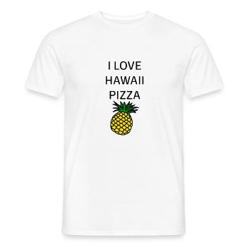 Pizza hawaïenne - T-shirt homme - blanc - Devant - AI Model Male 178 dark (178cm)