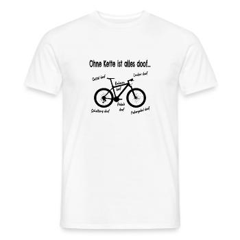 Ohne Kette ist alles doof... Fahrrad Geschenk - Männer T-Shirt - Weiß - Vorne - AI Model Male 178 dark (178cm)