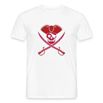 Pirate with swords - Men's T-Shirt - white - Front - AI Model Male 178 dark (178cm)