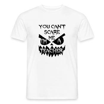 T-shirt effrayant effrayant de professeur d'halloween drôle - T-shirt homme - blanc - Devant - AI Model Male 178 dark (178cm)