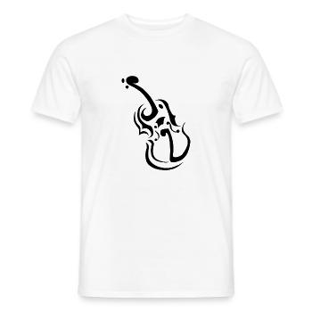 Notes de violon - T-shirt homme - blanc - Devant - AI Model Male 178 dark (178cm)