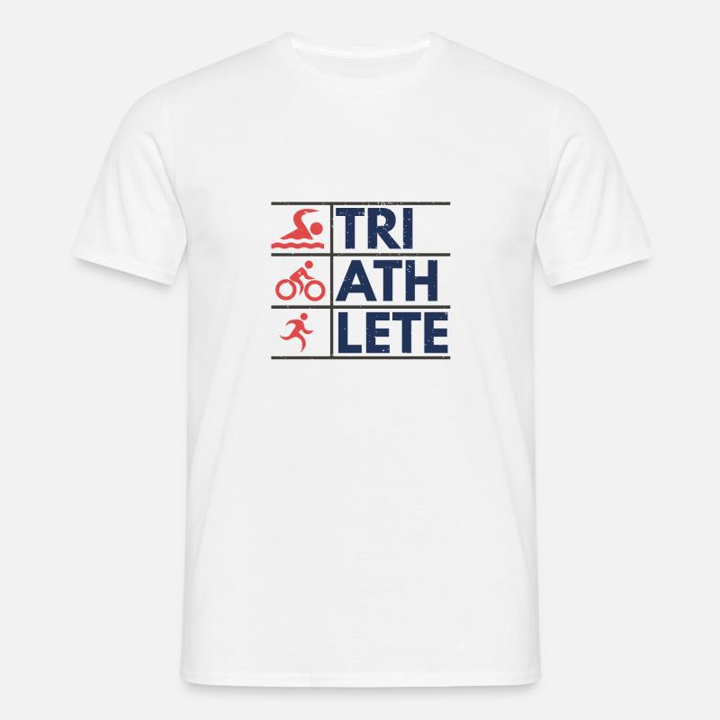 Triathlet v2 - Männer T-Shirt - Weiß