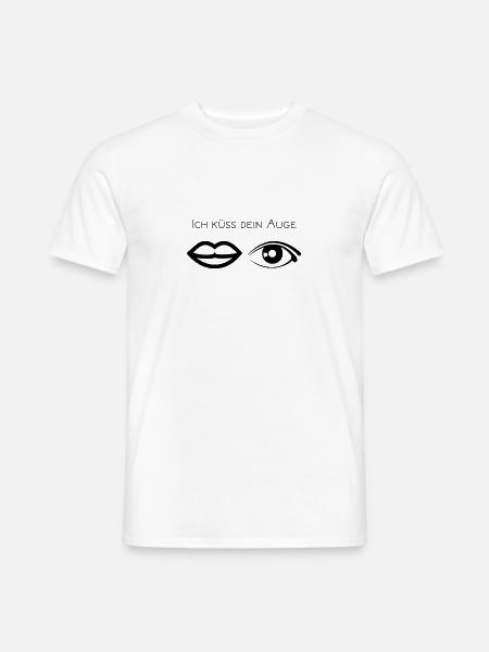 Ich küss dein Auge - Männer T-Shirt - Weiß
