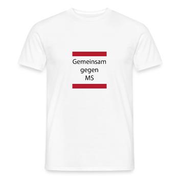 Gemeinsam gegen MS - Männer T-Shirt - Weiß - Vorne - AI Model Male 178 dark (178cm)