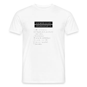 Schwäbisches Grundgesetz - Männer T-Shirt - Weiß - Vorne - AI Model Male 178 dark (178cm)