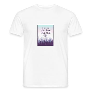 Faites une randonnée dans les bois - T-shirt homme - blanc - Devant - AI Model Male 178 dark (178cm)