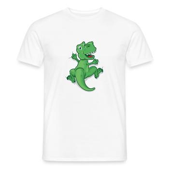 Climb Dino - Men's T-Shirt - white - Front - AI Model Male 178 dark (178cm)