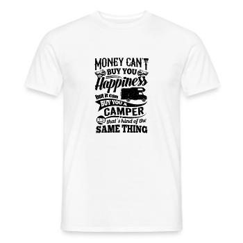 Cadeau pour Camper Roadtrip Camping-Car fan - T-shirt homme - blanc - Devant - AI Model Male 178 dark (178cm)