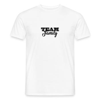 Team Family, anniversaire, cadeau - T-shirt homme - blanc - Devant - AI Model Male 178 dark (178cm)
