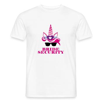 JGA hen party unicorn gift - Men's T-Shirt - white - Front - AI Model Male 178 dark (178cm)